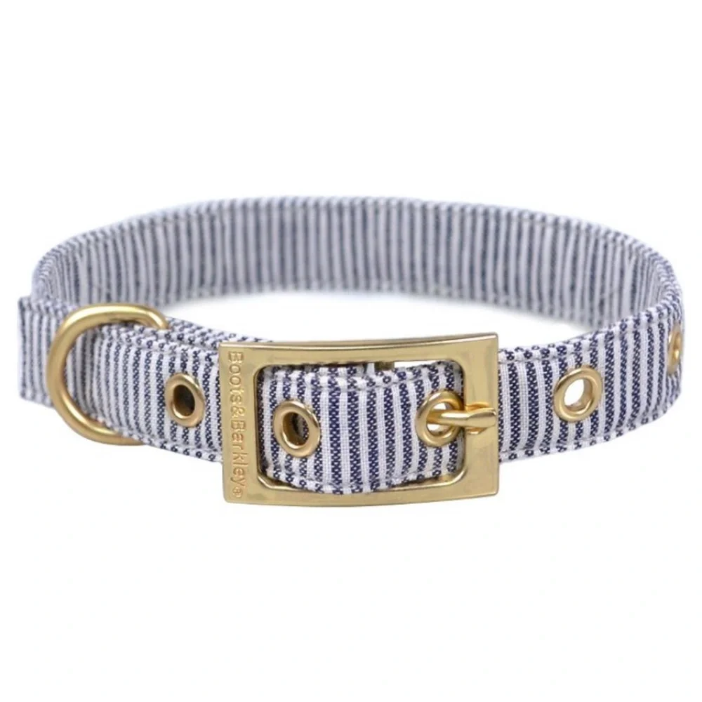 Boots + Barkley 🐾 Railroad Stripe Cat Dog Collar Size XS Buckle Closure